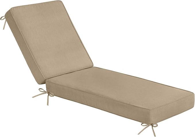 Sundale Outdoor Olefin Chaise Lounge Cushion, Water-Resistant Patio Lounge by SundaleOutdoor