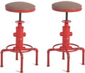 Topower Antique Vintage Industrial Barstool PU Leather Water Pipe Fire Hydrant by Topower