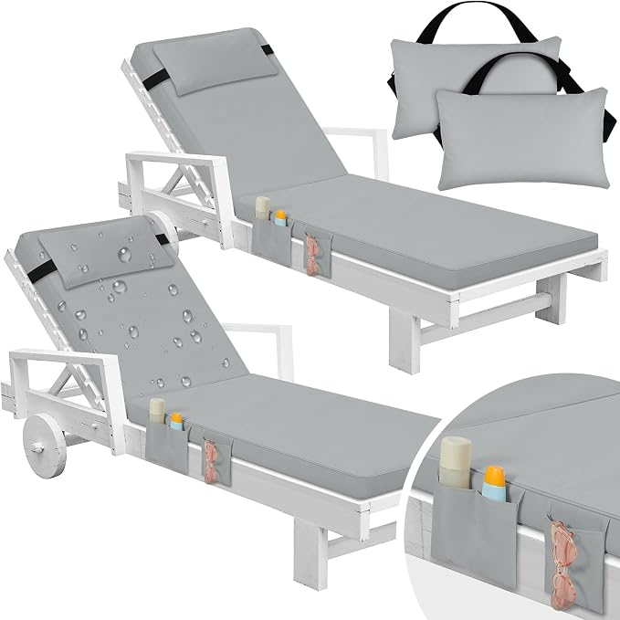 Tondiamo 2 Set Outdoor Chaise Lounge Cushions by Tondiamo