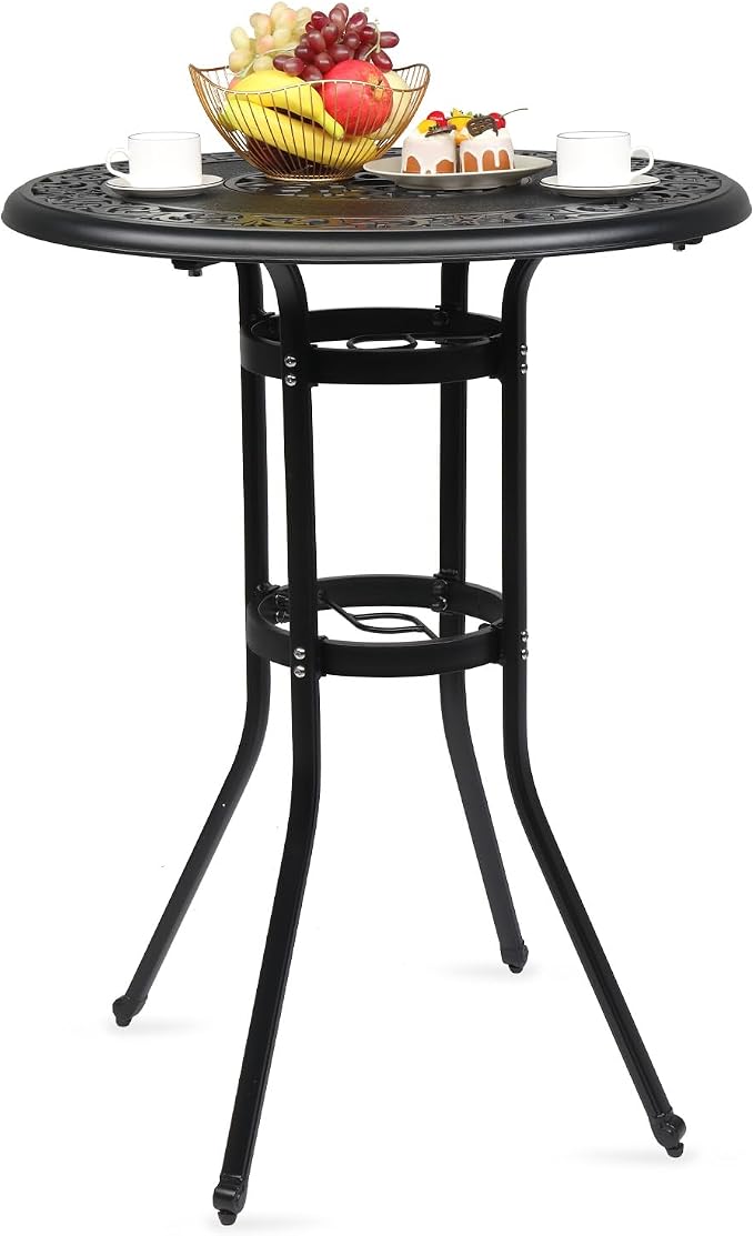 VINGLI 32"" Outdoor Bar Table, Patio Bar Height Table by VINGLI