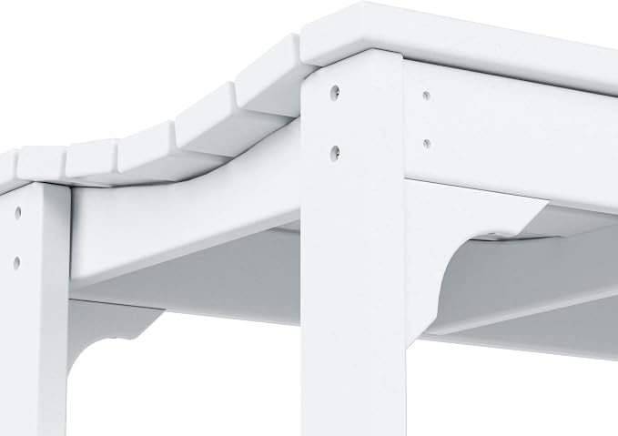 WO Home Furniture Outdoor 46" Backless HDPE Adirondack Bench, Poly Lumber Seat - Image 8
