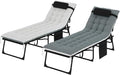 Outsunny Chaise Lounge Chair Outdoor Set of 2, 5-Position Adjustable Outdoor by Outsunny