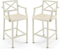 Outdoor Bar Stools Set of 2, 26 Inch All Weather HDPS Patio Counter Height by COZYMAN