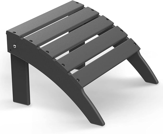 Briopaws Folding Adirondack Ottoman, 19.7W x 18.5L x 13H Inch, HDPE All Weather by BRIOPAWS
