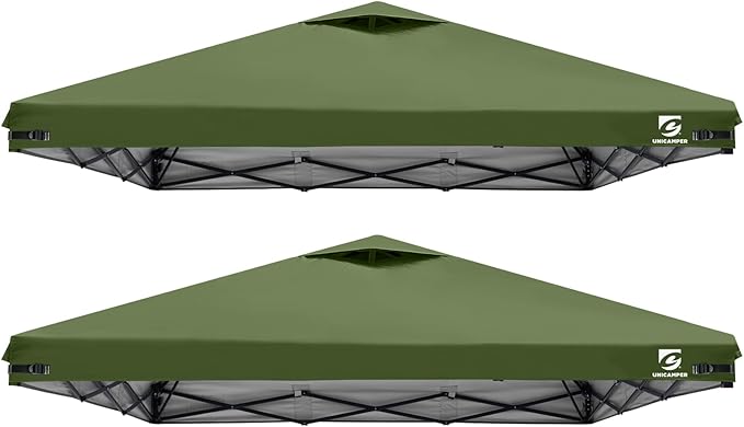 2PCS 10x10 Pop Up Canopy Replacement Top Cover by UNICAMPER