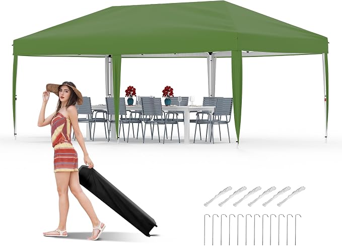 Garvee 10x10 Pop Up Canopy Tent, Heavy Duty Commercial Instant Shelter by Garvee