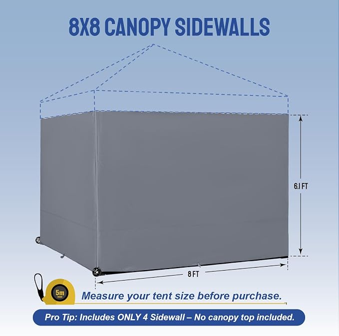 CROWN SHADES 8x8 Canopy Sidewalls - Image 2