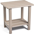 Adirondack Outdoor Side Table, 2-Tier Sturdy Patio End Table Weather Resistant by Apolimi