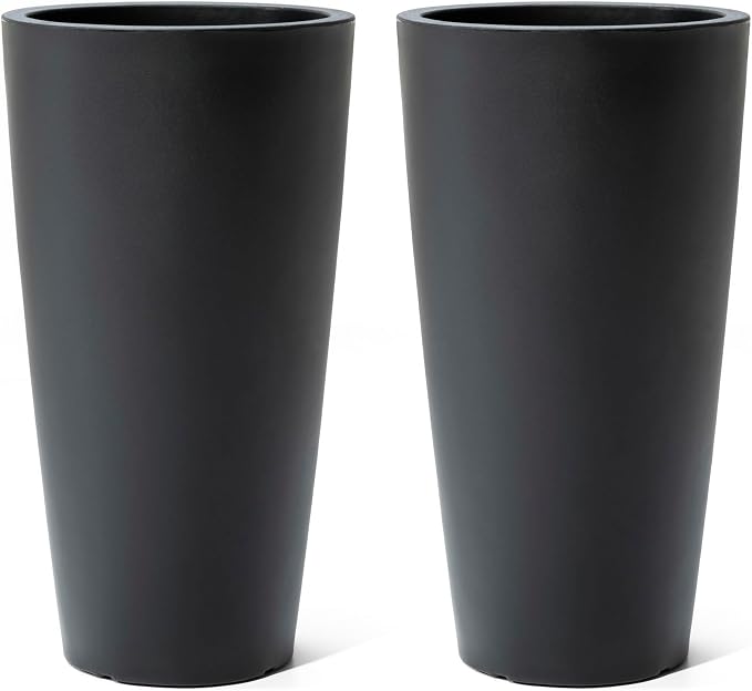 Step2 Tremont Tall Round Tapered Planter, Indoor/Outdoor Plants, Efficient by Step2