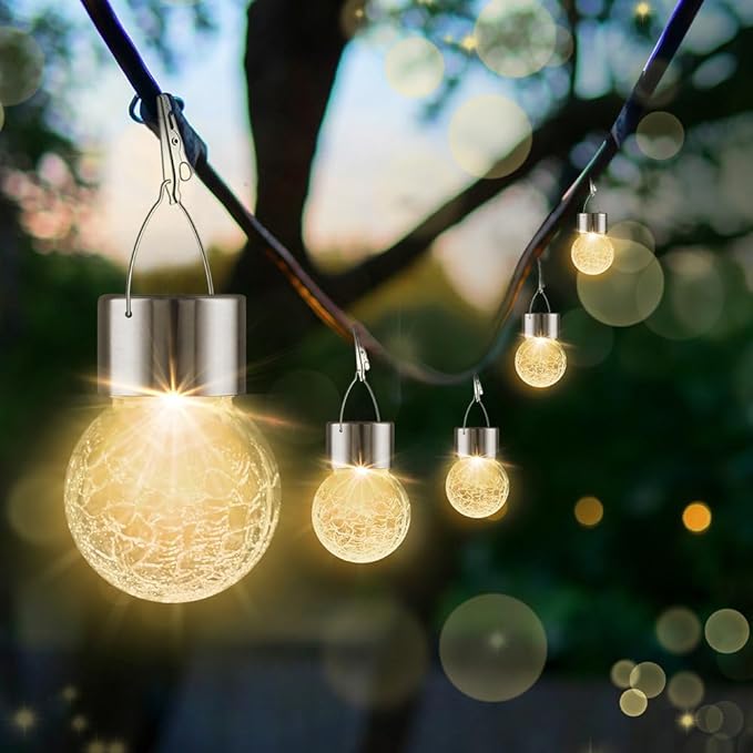 Solar Outdoor Lights Decorative 12 Pack, Hanging Solar Garden Lights Waterproof - Image 2