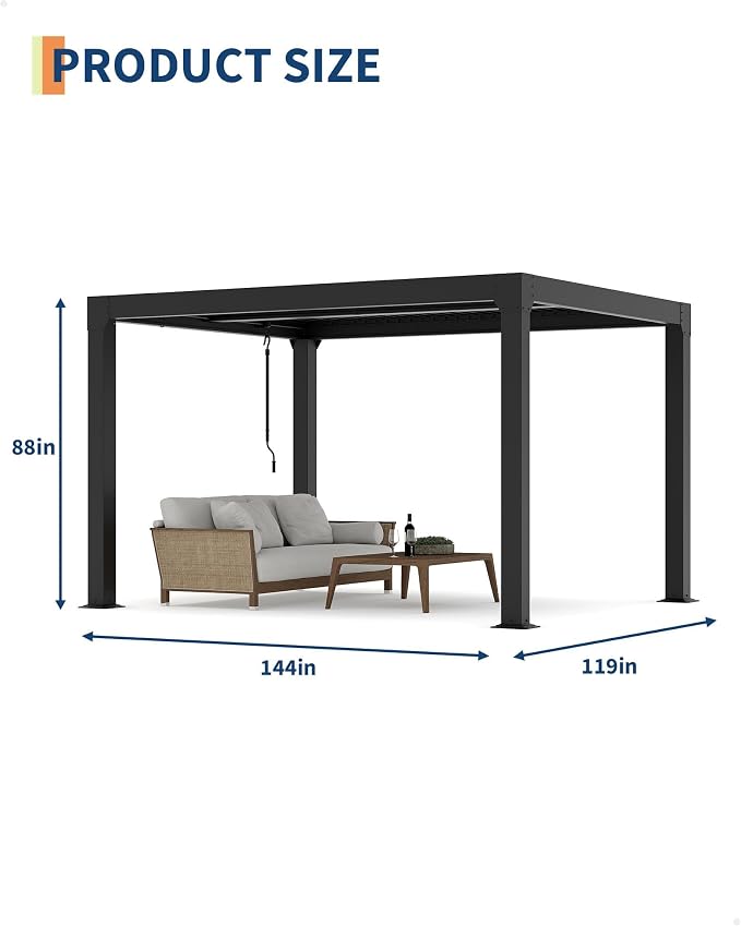 Garvee Louvered Pergola - Image 3