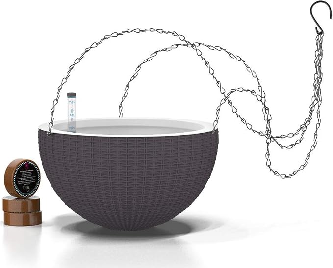 GARDENIX DECOR 11'' Self Watering Hanging planters by Unknown