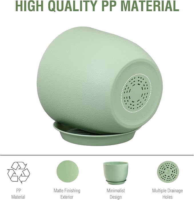 12 inch Big Plant Pots, Plastic Planters - Image 3
