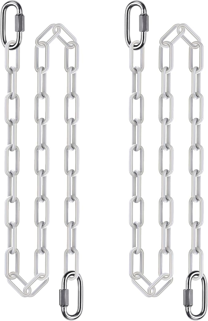 SELEWARE 2 Pack Hanging Swing Chains Kit, 80 Inch Plastic Coated Hanging Chains by SELEWARE