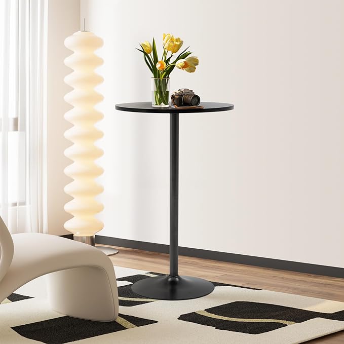 FDW Bistro Pub Table 2 Pack 40 Inch Height Cocktail Table Round Bistro Bar Table - Image 2