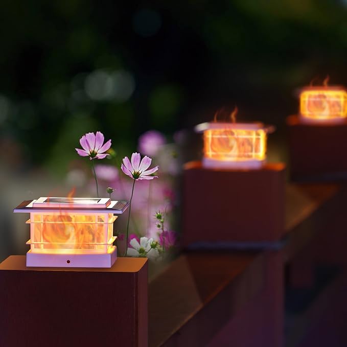 Dynaming 8 Pack Solar Post Cap Lights Outdoor - Image 6