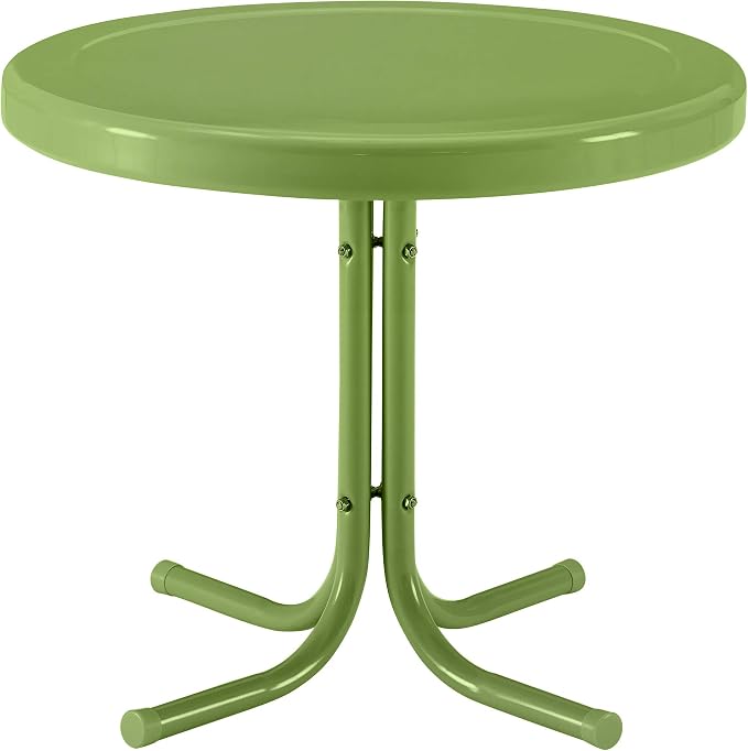 Crosley Furniture Griffith Weather Resistant Retro Metal Outdoor Side Table by CrosleyFurniture