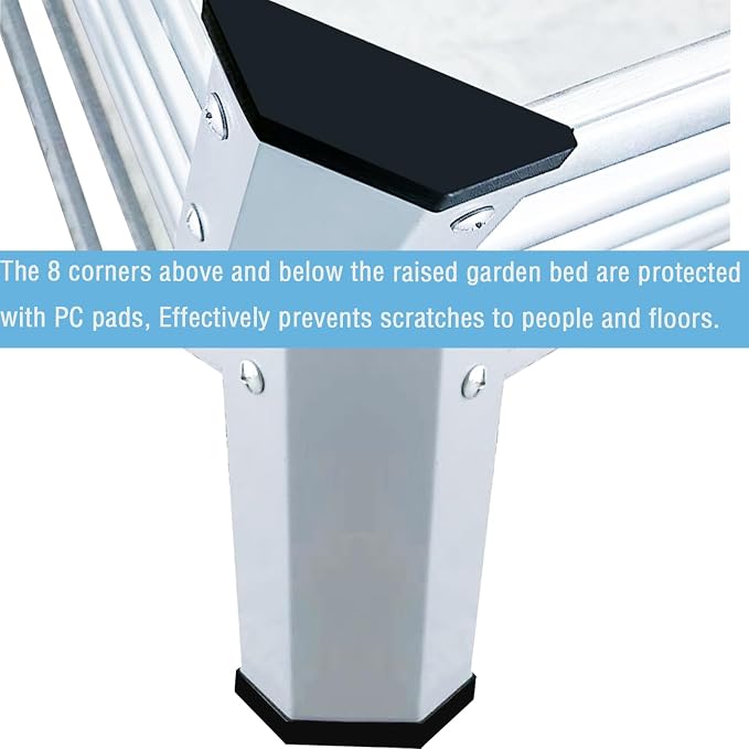 Raised Garden Bed with Legs, Galvanized Raised Planter Box with Storage Shelf - Image 8