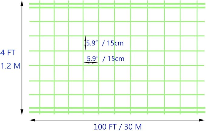 Green Trellis Netting 4x100 ft Heavy Duty Garden Netting Polypropylene Plant - Image 2