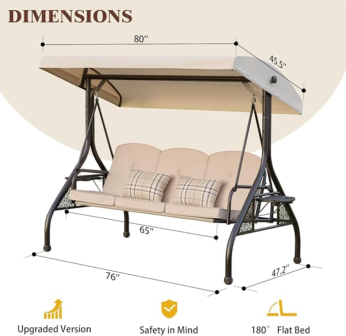 3-in-1 Convertible Outdoor Swing - Image 7