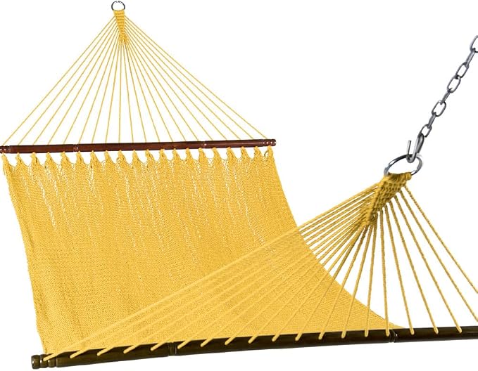 Lazy Daze Hammocks 10.5 FT Double 2 Person Caribbean Rope Hammock, Hand Woven by LazyDazeHammocks
