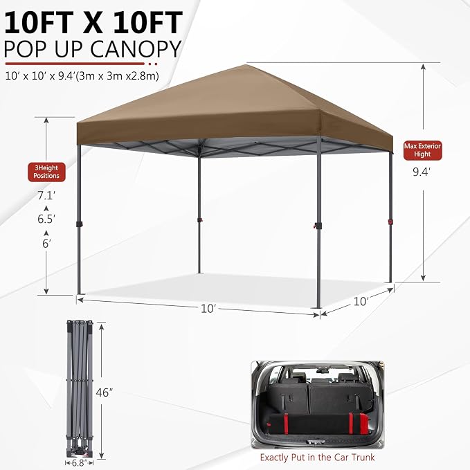ABCCANOPY Outdoor Easy Pop up Canopy Tent 10x10 - Image 4
