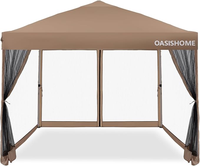 OASISHOME 10'x10' Pop-Up Gazebo Canopy Tent by OASISHOME