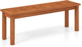 Tangkula Outdoor Wood Bench, 2-Person Backless Patio Garden Bench by TANGKULA