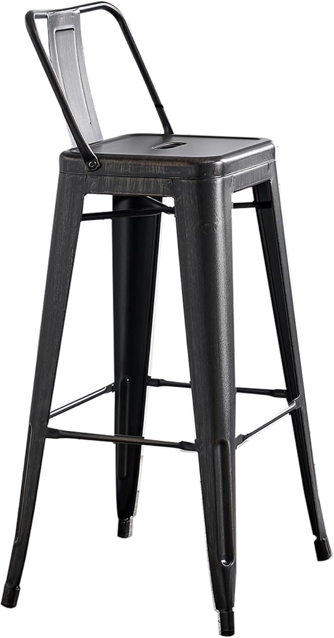 AC Pacific 30” Metal Barstool Set of 4 – Country Rustic Style - Image 4