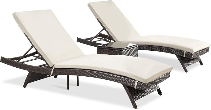 Pamapic Patio Chaise Lounge Set 3 Pieces - Image 6