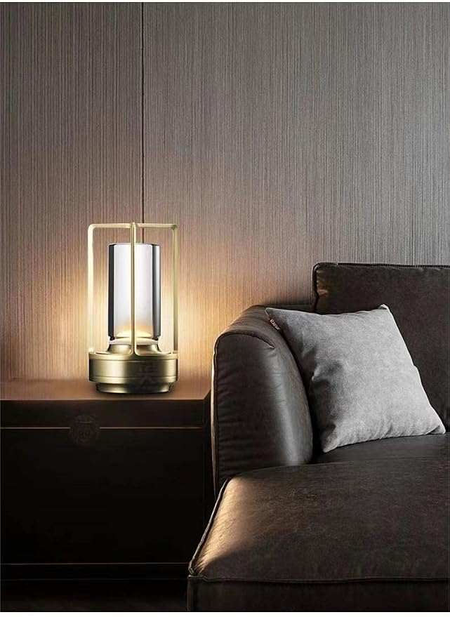 Portable Metal Table Lamp for Indoor/Outdoor, Rechargeable Cordless LED Lamp - Image 2
