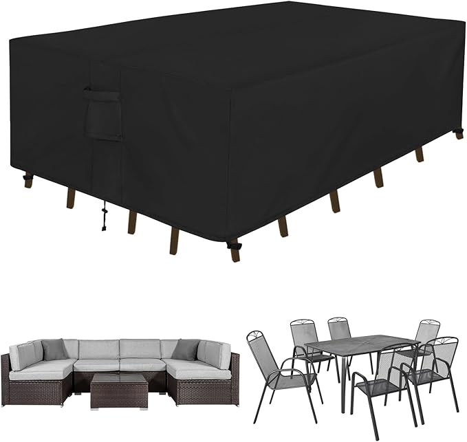 Easy-Going Rectangle Patio Furniture Cover Waterproof Outdoor Dining Table and by Easy-Going