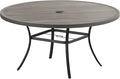 VICLLAX 60" Round Patio Table, Outdoor Dining Table by HOME