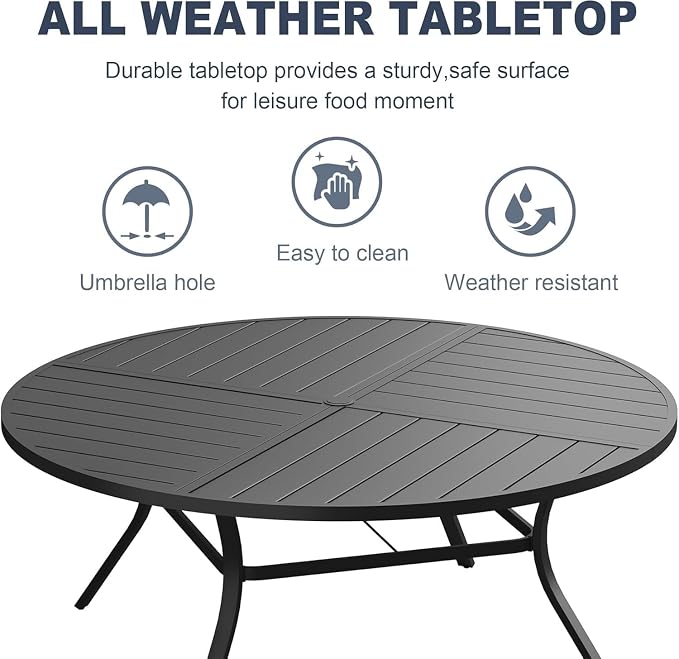 VICLLAX 11 Pieces Patio Outdoor Dining Set - Image 7