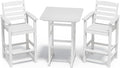 SERWALL Tall Adirondack Bar Chairs and Table 3 Pieces Set, Adirondack Bar by SERWALL