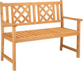 Outvita Wooden Garden Bench, Outdoor Wood Patio Bench, Rustic Two Person by Outvita