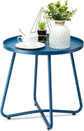 danpinera Outdoor Side Tables, Weather Resistant Steel Patio Side Table by danpinera