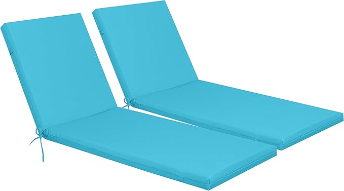 Only choice Outdoor Chaise Lounge Cushion Set of 2, Replacement Seat Cushion by ONLYCHOICE