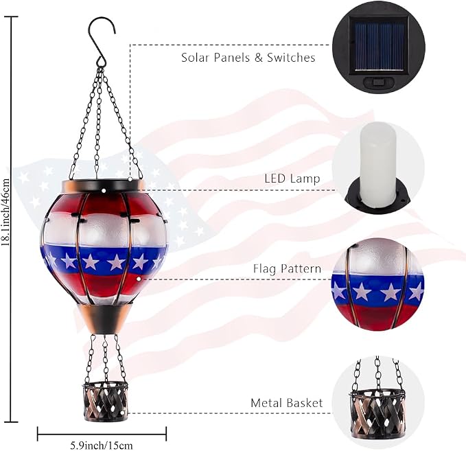DREAMSOUL Flag Solar Hot Air Balloon Lantern - Image 3