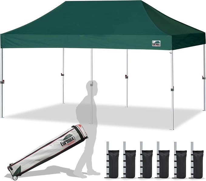Eurmax USA Standard 10'x20' Patio Pop Up Canopy Tent Commercial Instant Canopies by Eurmax