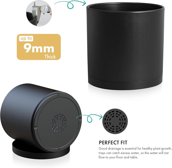 14 Inch Heavy-Duty Cylinder Deep Planter - Image 3