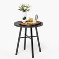 MFSTUDIO Outdoor Bistro Table Round Metal Patio Dining Table Small Side End by MFSTUDIO