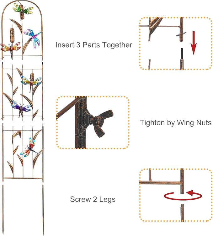 LEWIS&WAYNE 2 Pack Metal Garden Trellis - Image 4