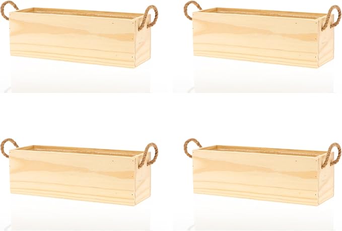 Wooden Planter Box with Handle, Rose Wood, Plastic Liner l Garden Decor l - Image 8
