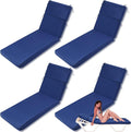 4 Pcs Indoor Outdoor Chaise Lounge Cushions Sponge Bench Outdoor Furniture by SmoothNovelty