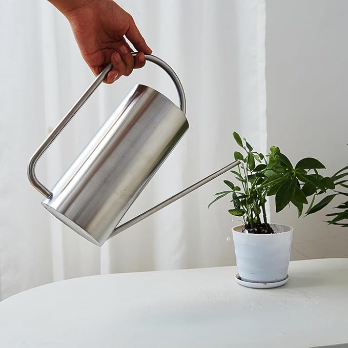 Watering Can for Indoor Plants, 50 oz/1.5L Stainless Steel Watering Can Pot - Image 2