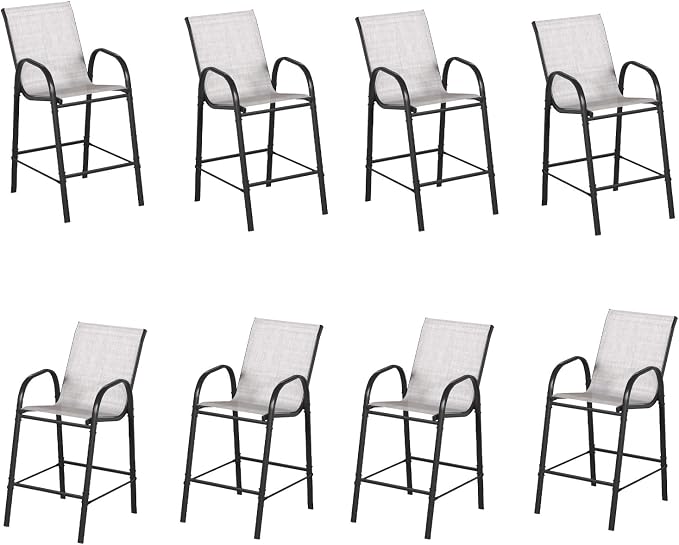 8-Piece Outdoor Bar Stool Set by BUPPLEE