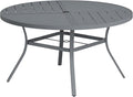 VICLLAX Round Patio Table with Adjustable Umbrella Hole by HOME