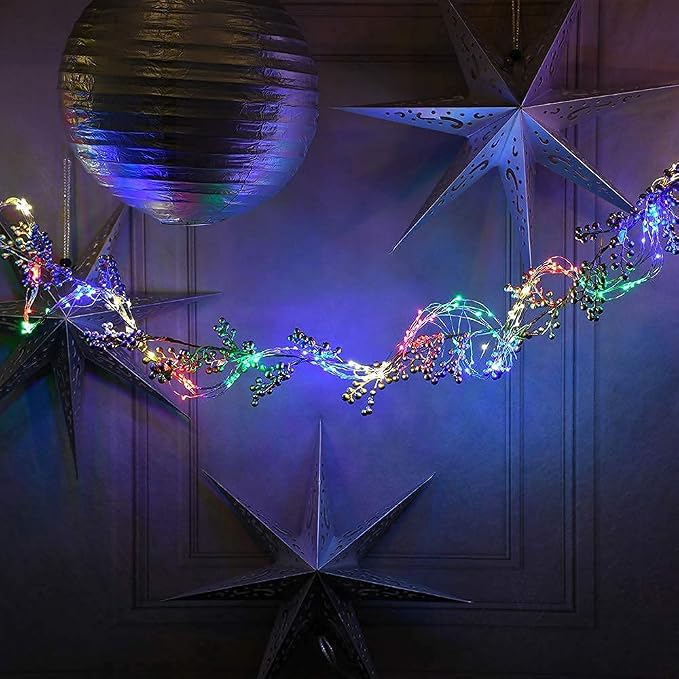 2 Pack Solar Powered Fairy String Lights Outdoor Waterproof 8 Modes Twinkle - Image 6