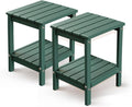 GREENVINES Adirondack-Outdoor-Side-Table | Set of 2 | 14 x 13 Inches | HDPE by GreenVines